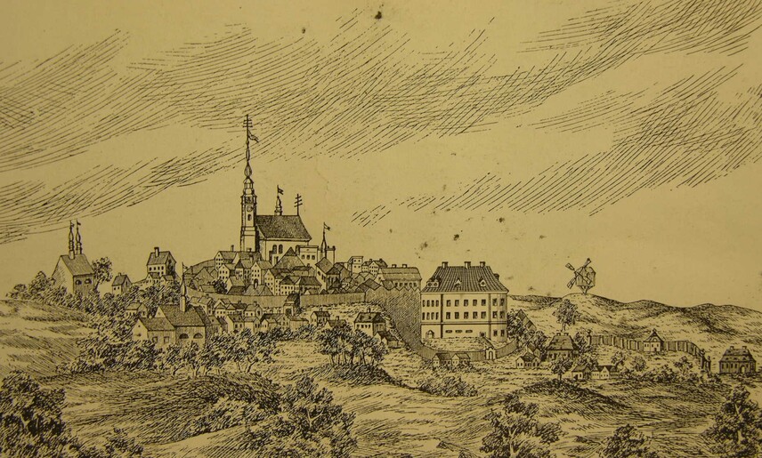 Bílovec - veduta z 18. století